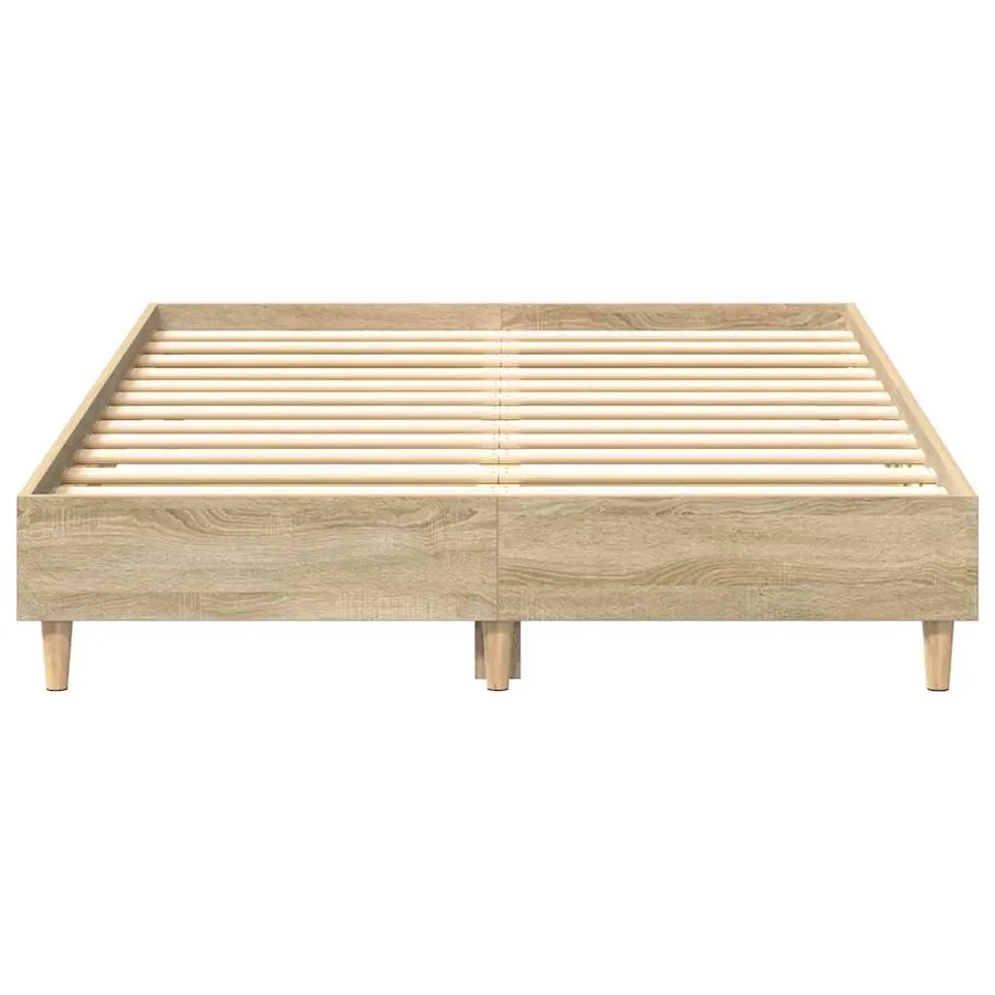 Cadre de lit sans matelas chêne sonoma 140x190 cm - 5