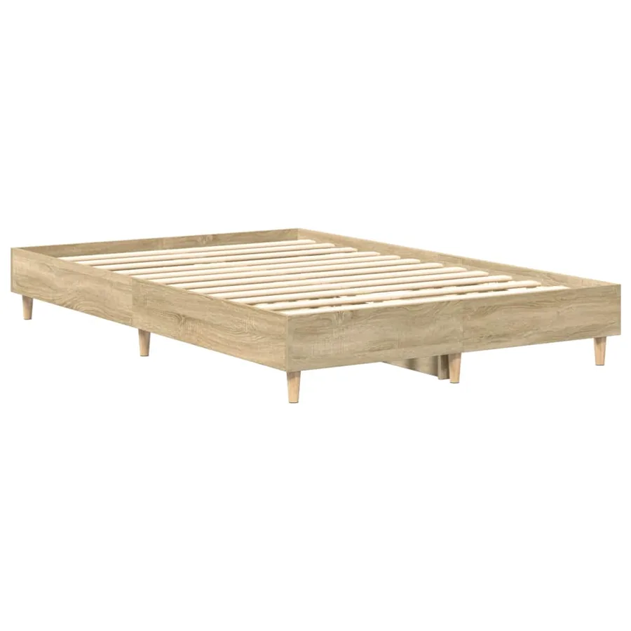 Cadre de lit sans matelas chêne sonoma 140x190 cm - 7