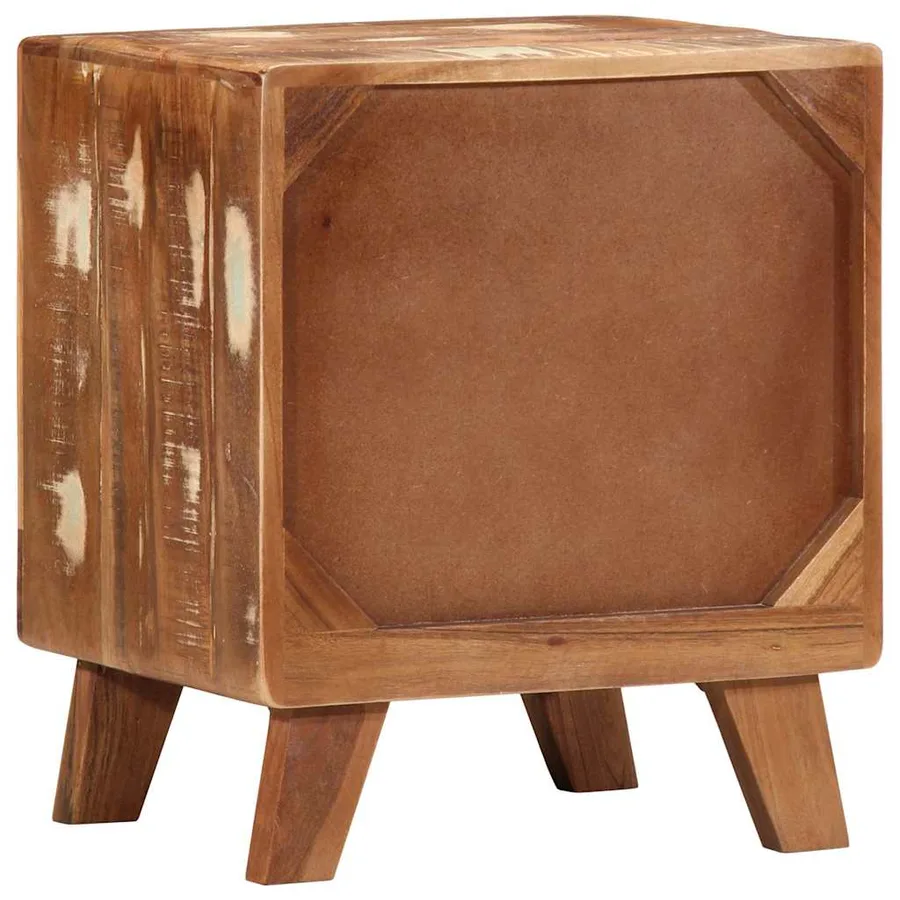 Table de chevet 2 pcs 40x32x46 cm bois massif de récupération - 4