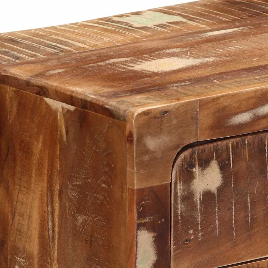 Table de chevet 2 pcs 40x32x46 cm bois massif de récupération - 6