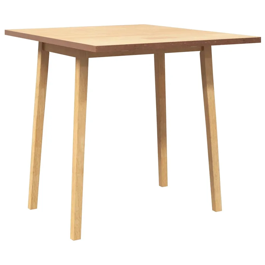 Table à manger naturel bois massif et caoutchouc - 4