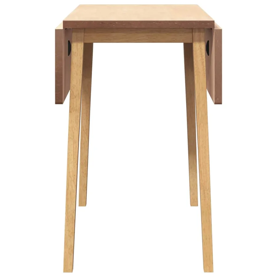 Table à manger naturel bois massif et caoutchouc - 6