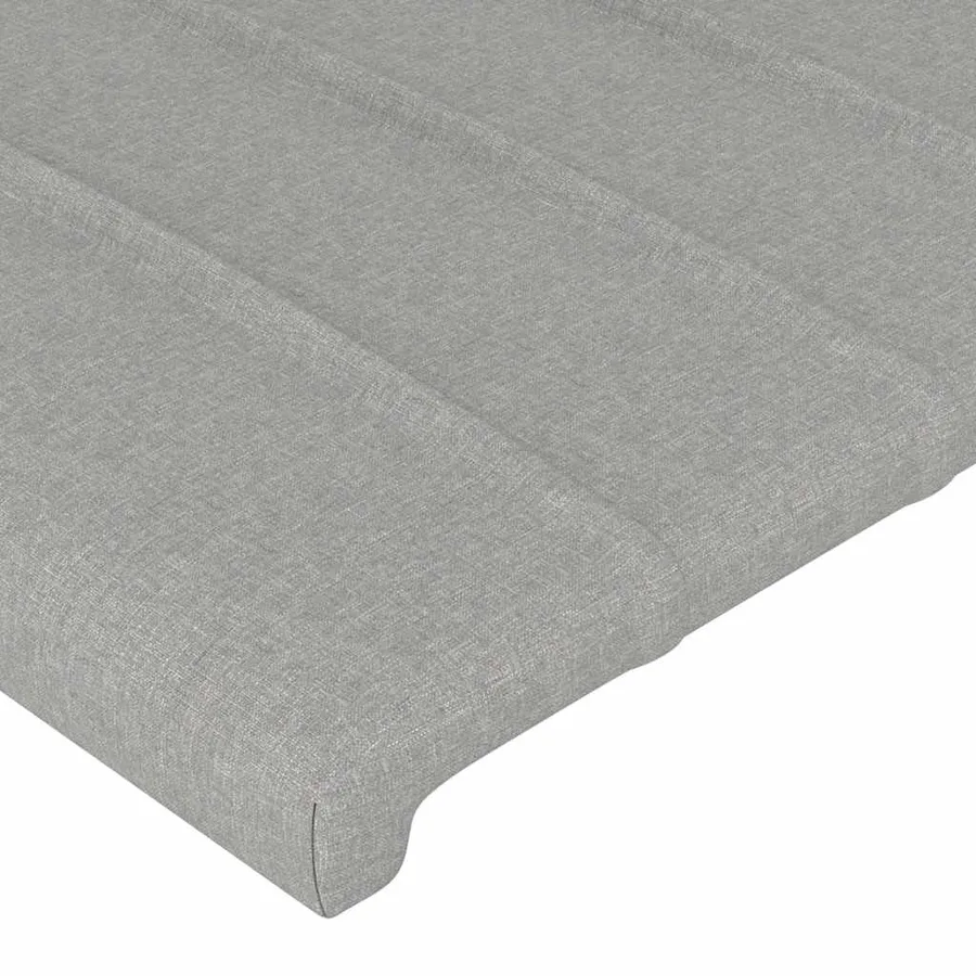 Cadre de lit sans matelas gris clair 80x200 cm tissu - 10
