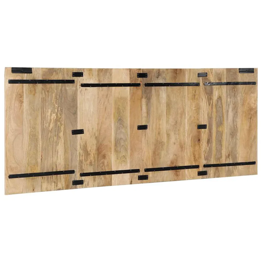 Tête de lit 200 cm bois de manguier brut massif - 5