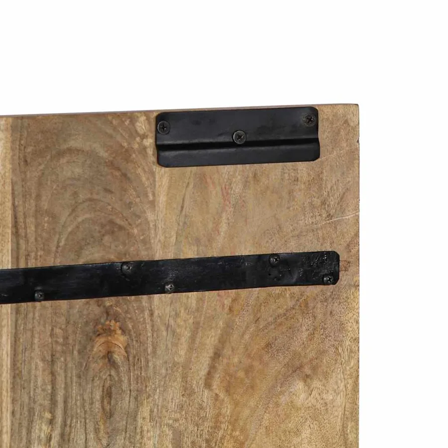 Tête de lit 200 cm bois de manguier brut massif - 8