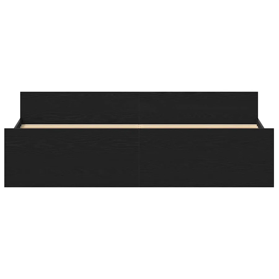 Cadre de lit sans matelas Chêne noir 180 x 200 cm Bois d'ingénierie - 6