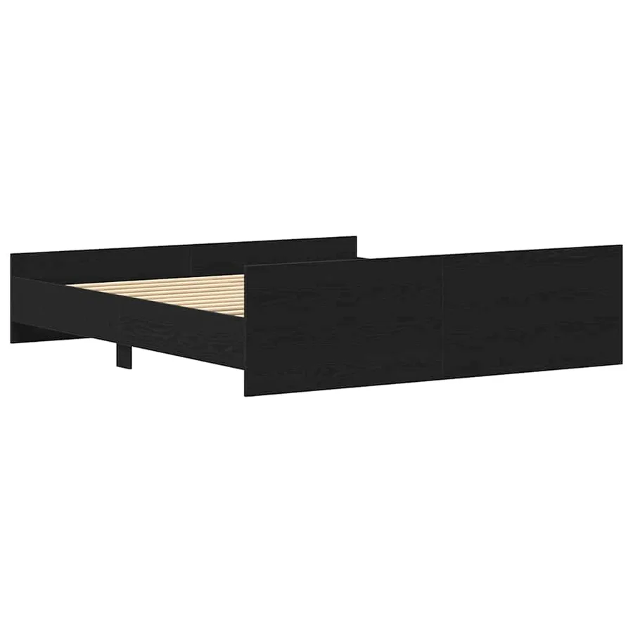 Cadre de lit sans matelas Chêne noir 180 x 200 cm Bois d'ingénierie - 7