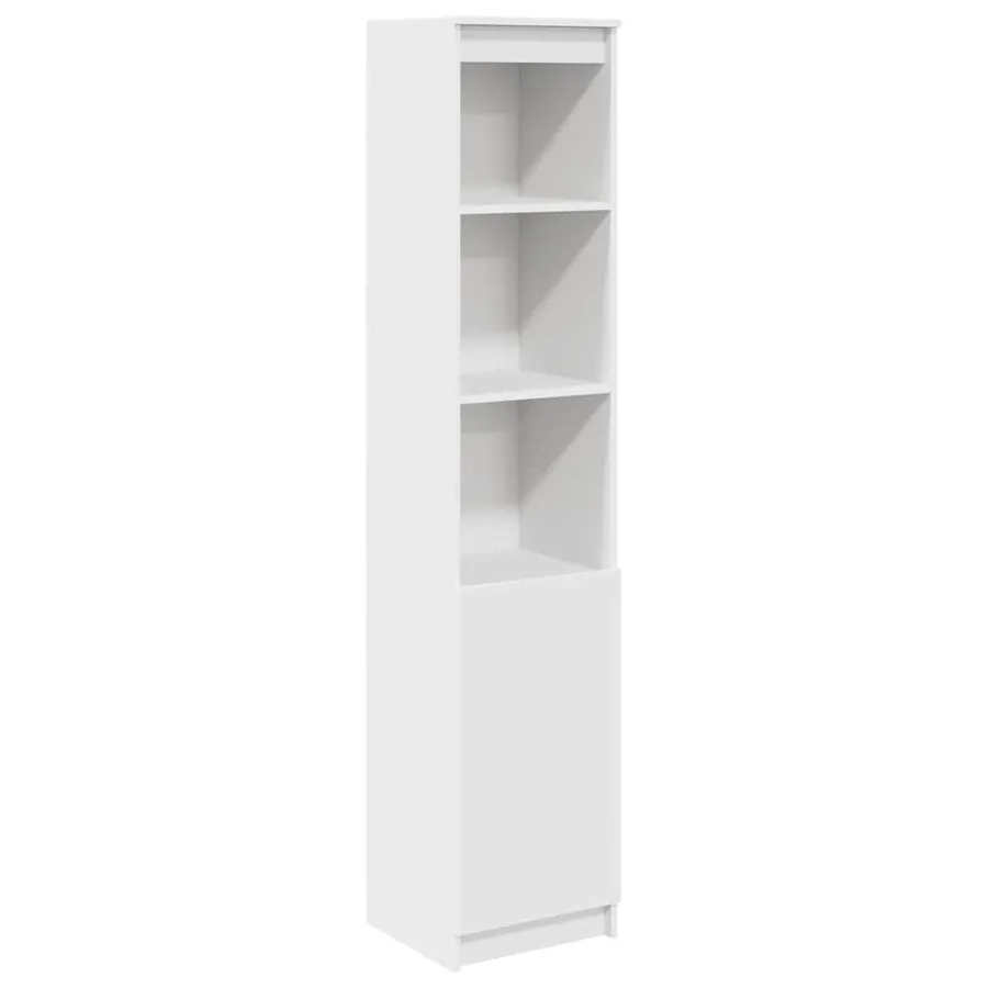 Buffet haut blanc 37,5x35x180 cm bois d'ingénierie - 2