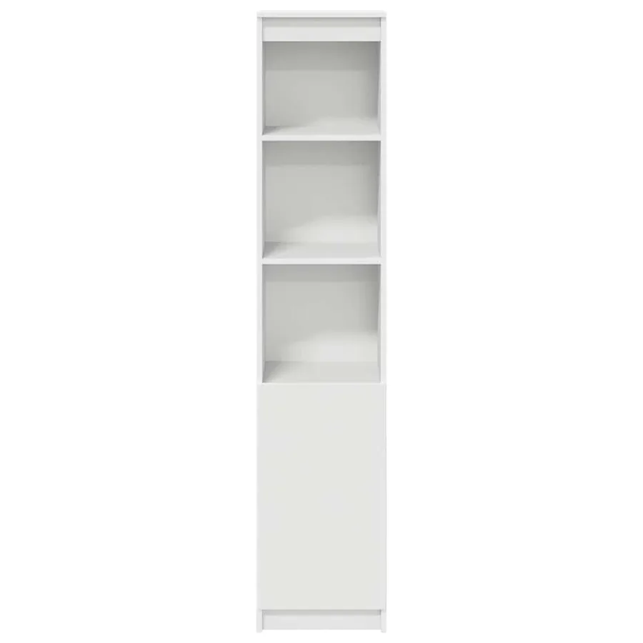 Buffet haut blanc 37,5x35x180 cm bois d'ingénierie - 5