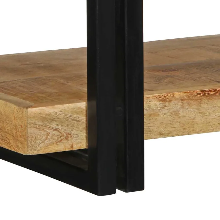 Étagère murale 70x33x35 cm bois de manguier massif brut - 11