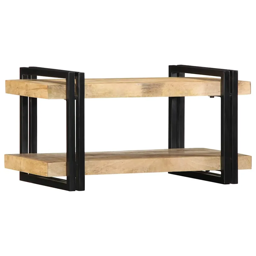 Étagère murale 70x33x35 cm bois de manguier massif brut - 2