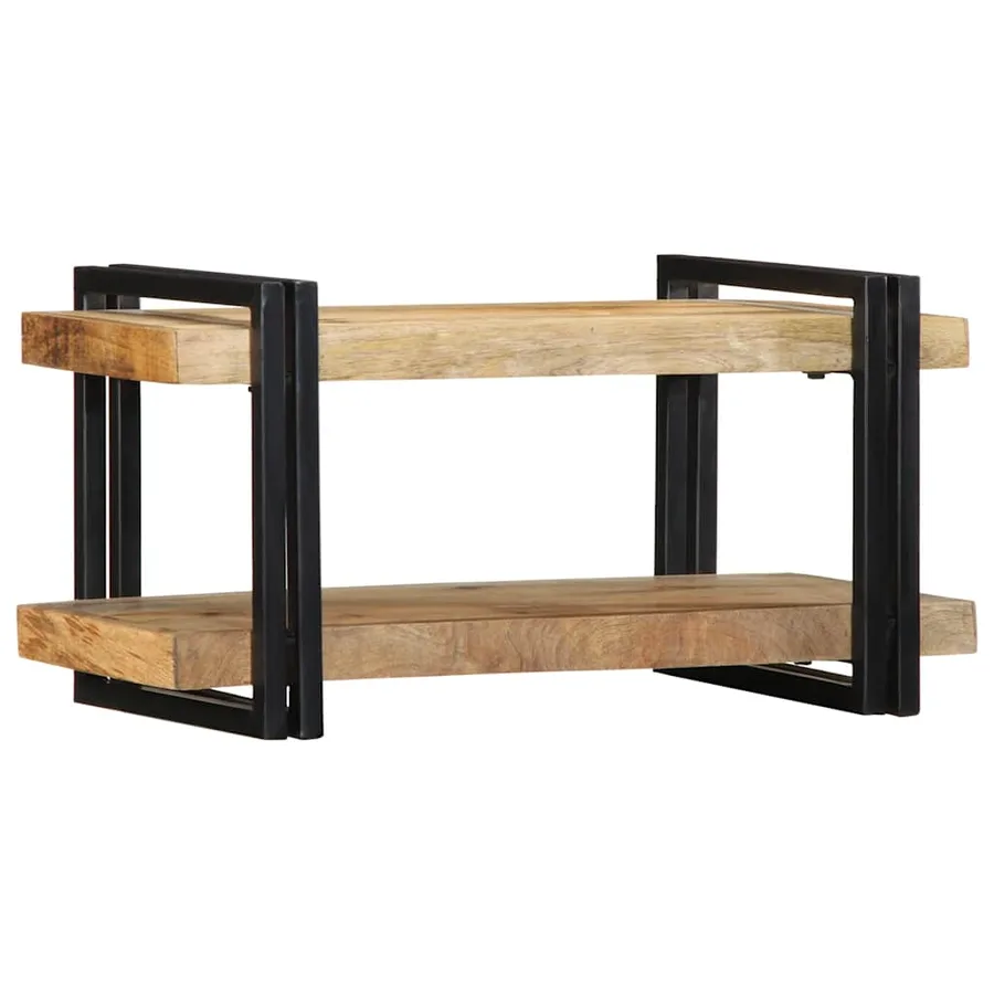 Étagère murale 70x33x35 cm bois de manguier massif brut - 3