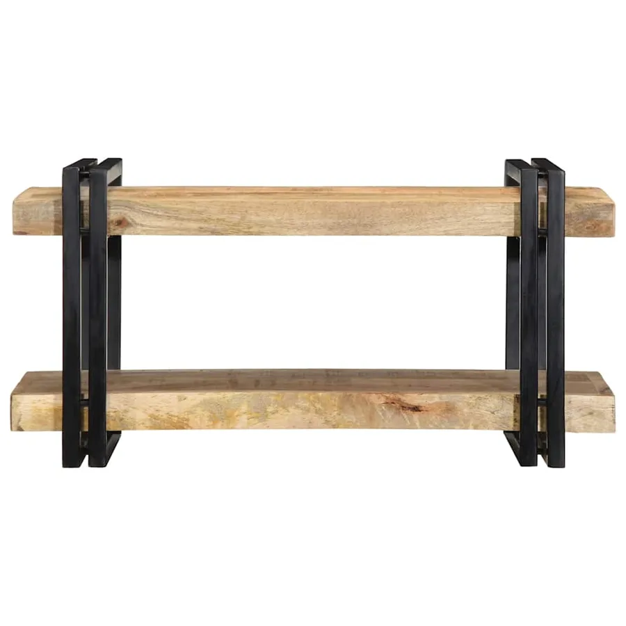Étagère murale 70x33x35 cm bois de manguier massif brut - 4