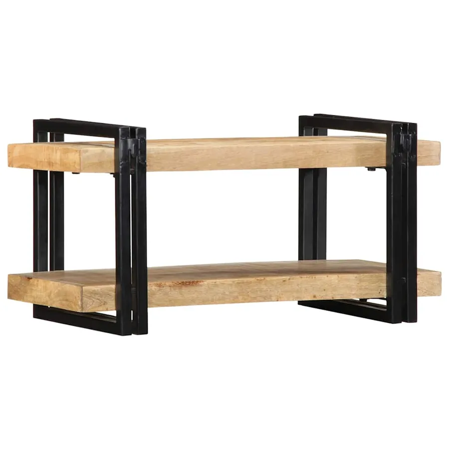 Étagère murale 70x33x35 cm bois de manguier massif brut - 6