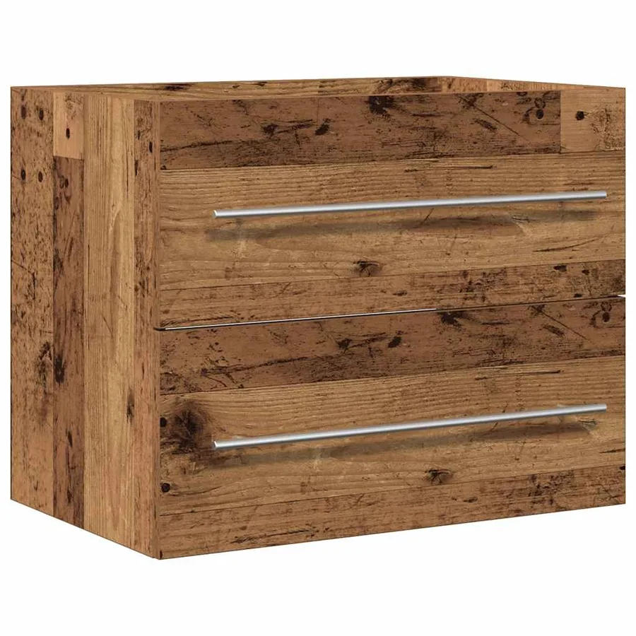Meuble de salle de bain vieux bois 60x38,5x48 cm - 2