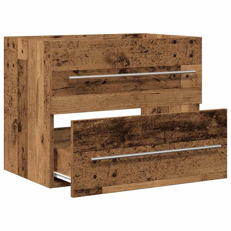 Meuble de salle de bain vieux bois 60x38,5x48 cm - 5