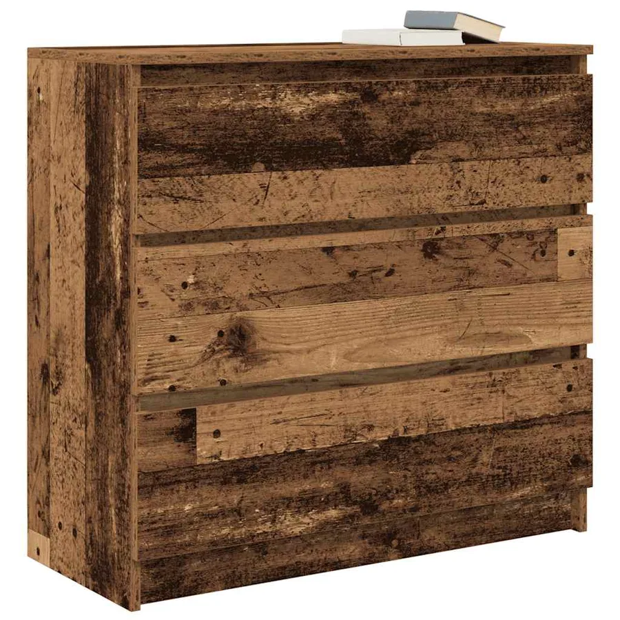 Buffet vieux bois 80x35x76 cm bois d'ingénierie - 4