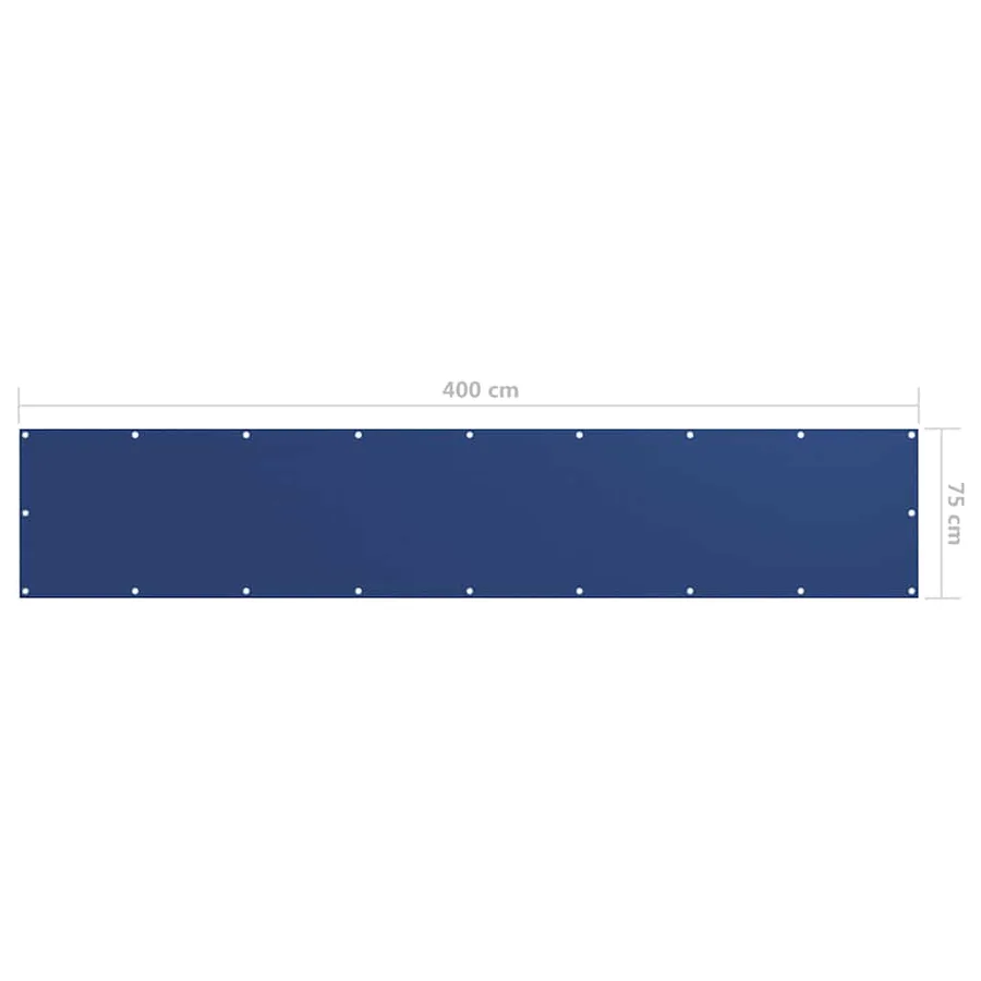 Écran de balcon Bleu 75x400 cm Tissu Oxford - 5