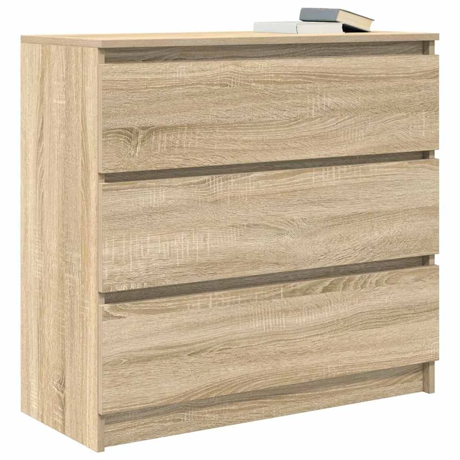Buffet chêne sonoma 80x35x76 cm bois d'ingénierie - 4