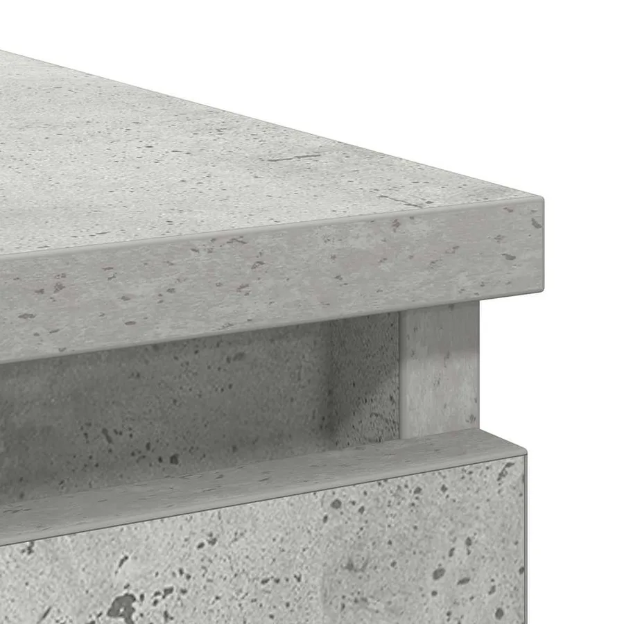 Buffet avec tiroir gris béton 71x35x65 cm bois d'ingénierie - 10