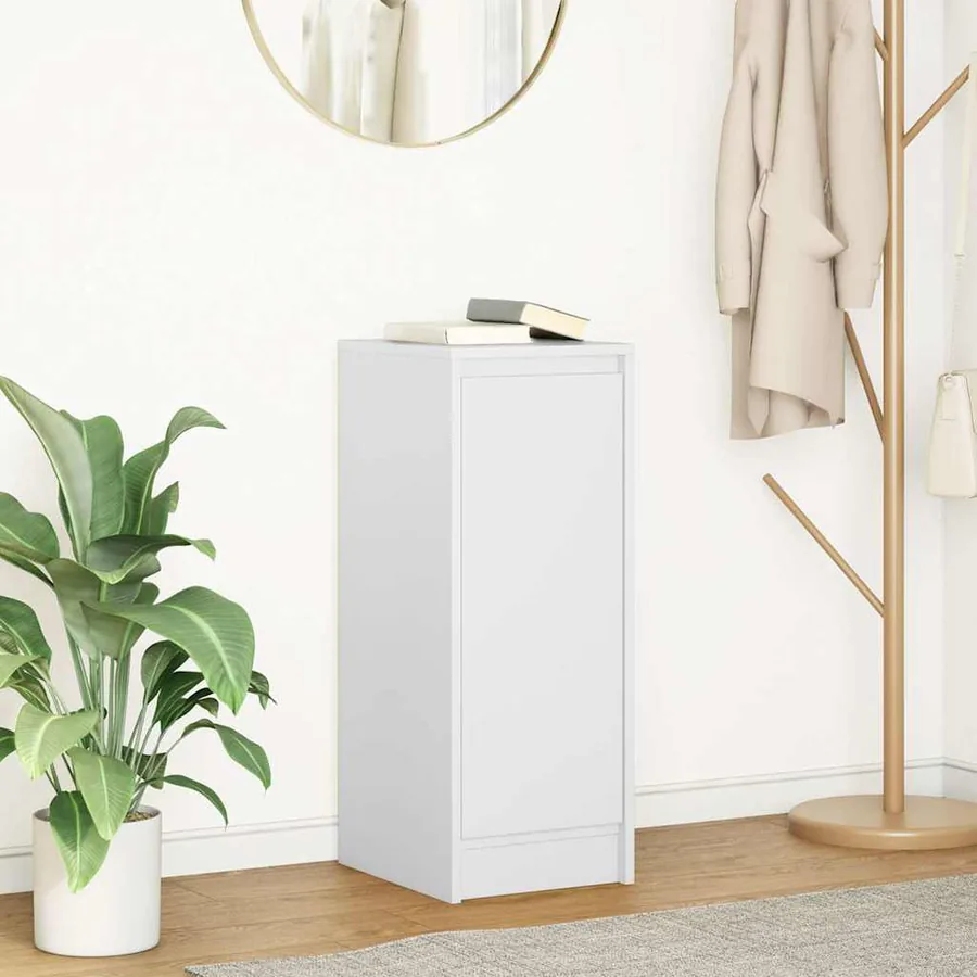 Buffet blanc 29,5x34x76 cm bois d'ingénierie