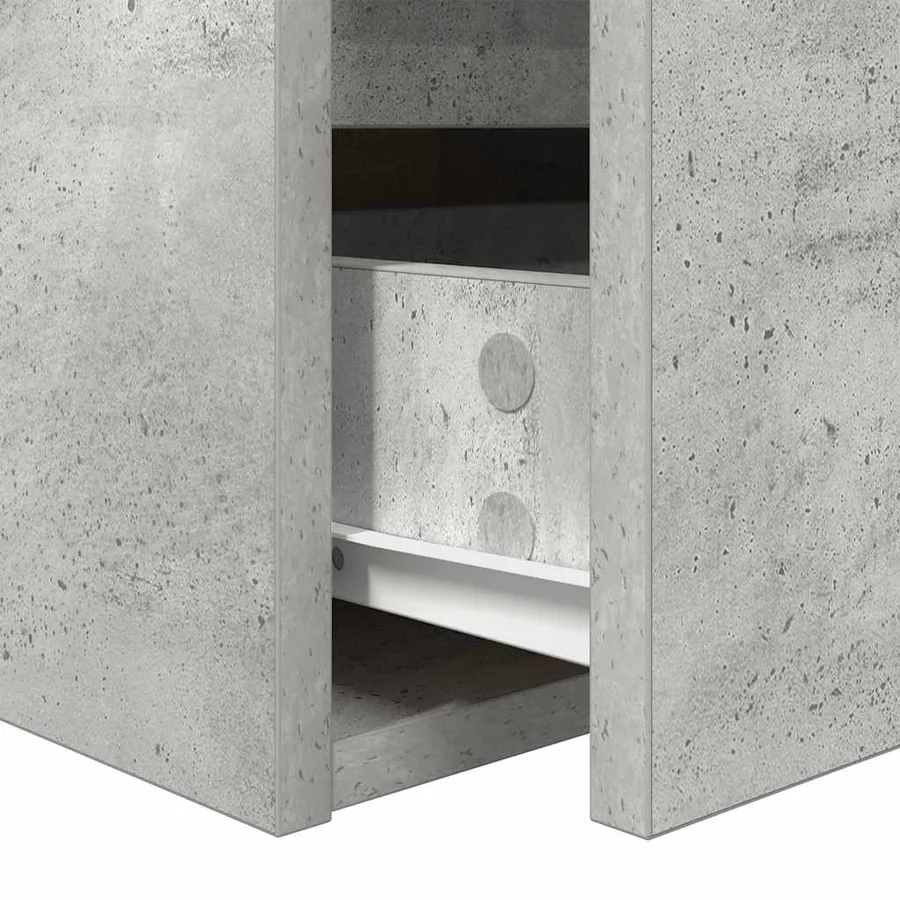 Table de chevet murale gris béton 38x34x40 cm - 10