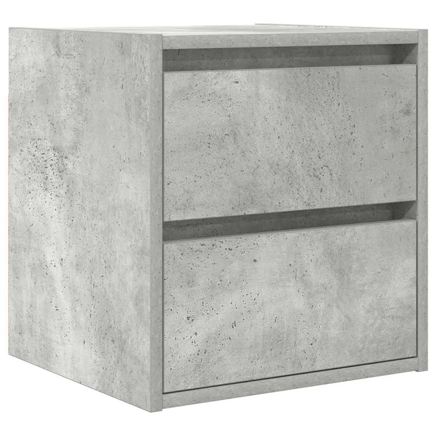Table de chevet murale gris béton 38x34x40 cm - 2