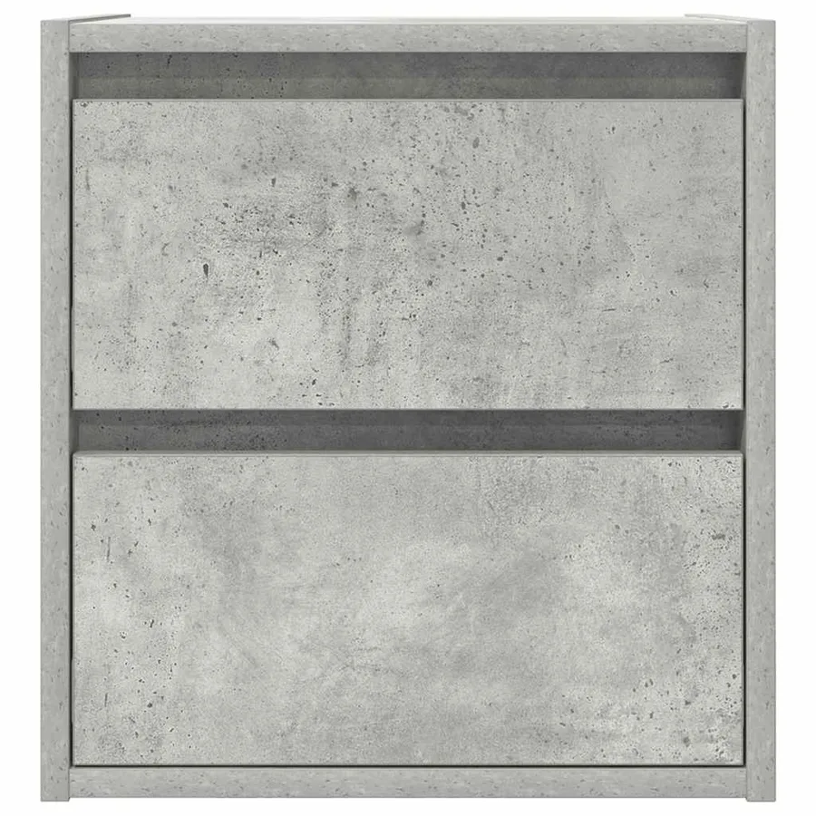 Table de chevet murale gris béton 38x34x40 cm - 6