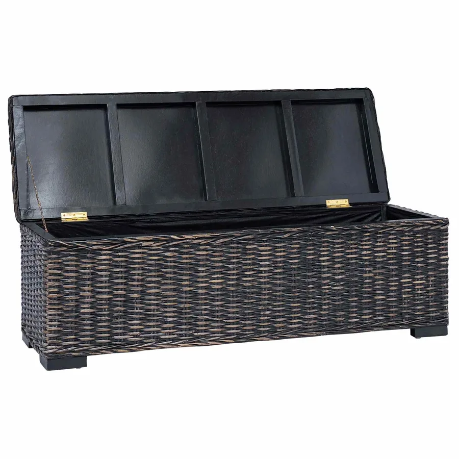 Boîte de rangement avec stockage Noir 110 x 35 x 45 cm - 2