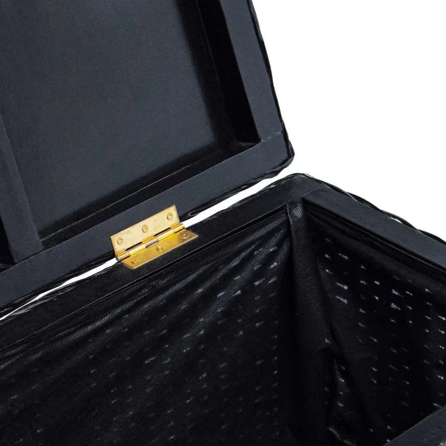 Boîte de rangement avec stockage Noir 110 x 35 x 45 cm - 5