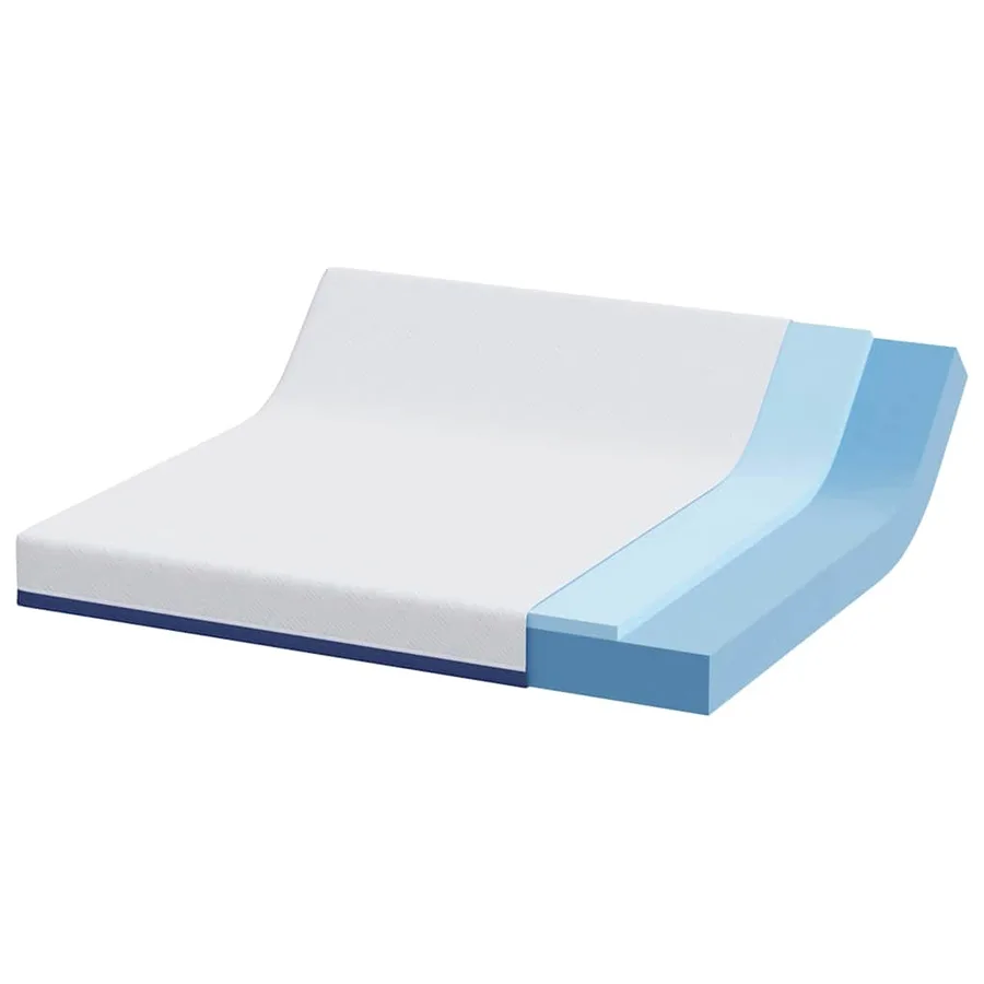 Matelas Blanc et Bleu 180 x 200 cm Tissu jacquard - 4