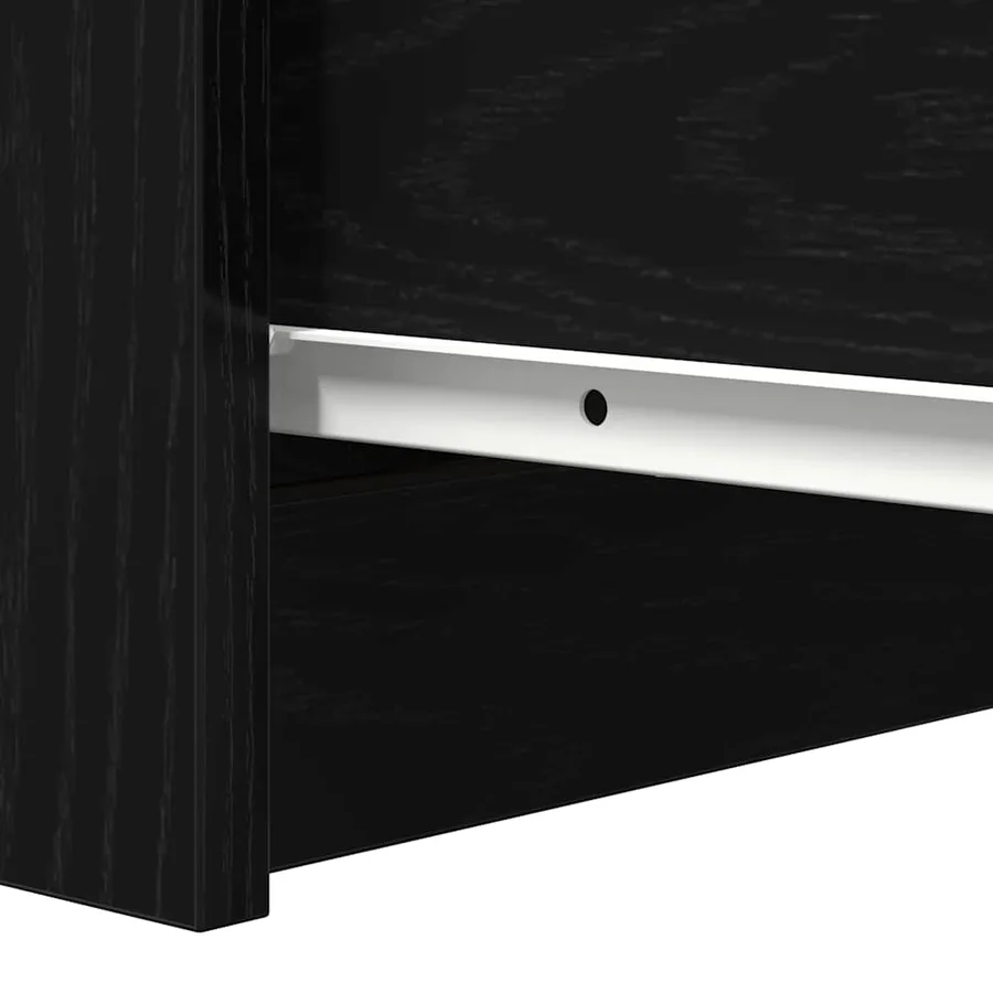 Buffet avec tiroirs chêne noir 37,5x35x99 cm bois d'ingénierie - 10