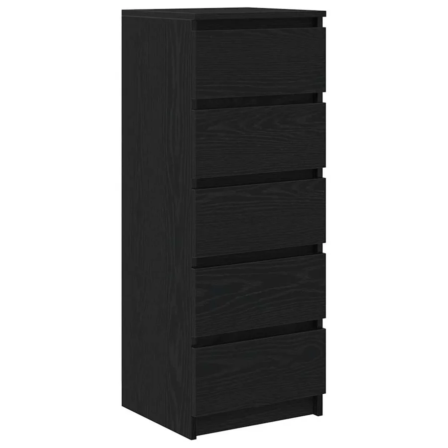 Buffet avec tiroirs chêne noir 37,5x35x99 cm bois d'ingénierie - 2