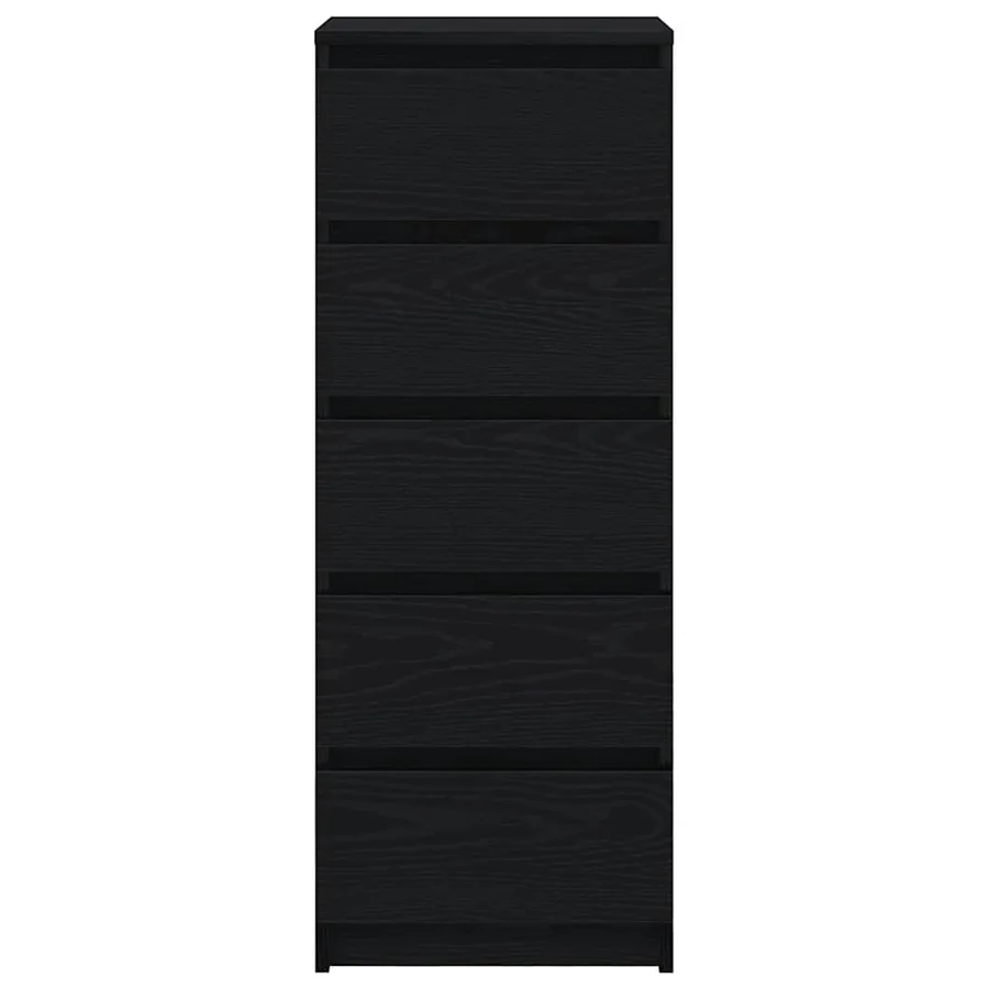 Buffet avec tiroirs chêne noir 37,5x35x99 cm bois d'ingénierie - 6