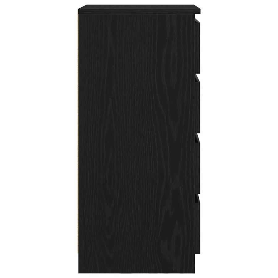 Buffet avec tiroirs chêne noir 37,5x35x99 cm bois d'ingénierie - 7