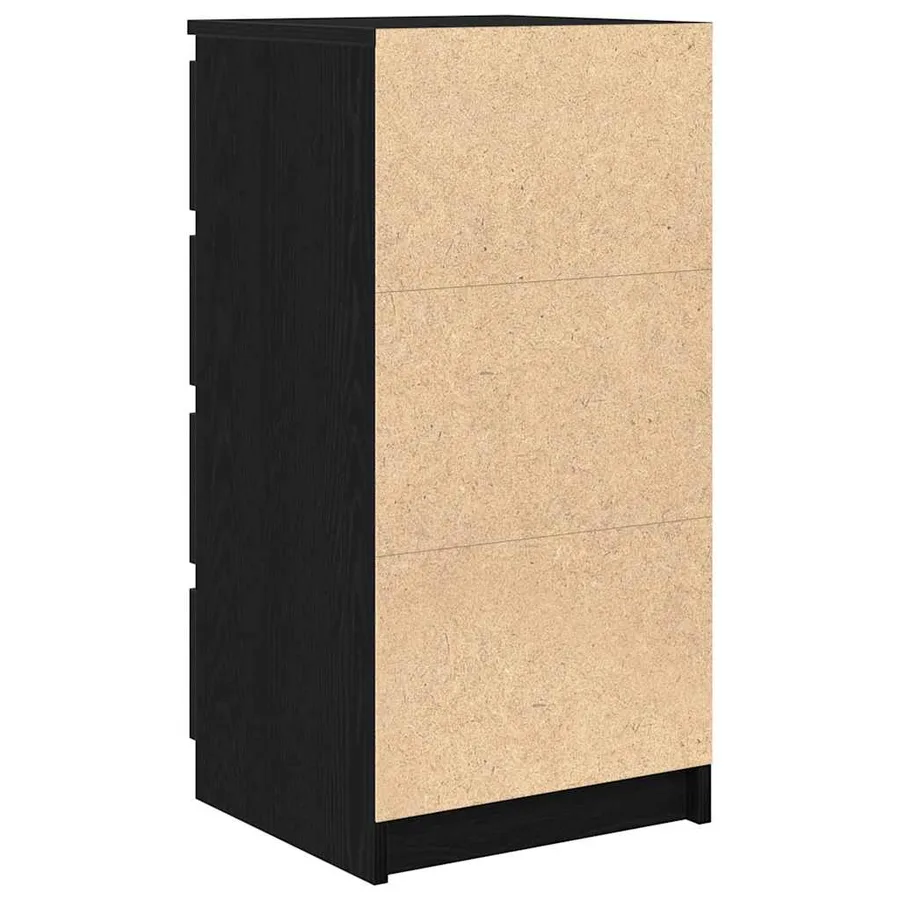 Buffet avec tiroirs chêne noir 37,5x35x99 cm bois d'ingénierie - 8
