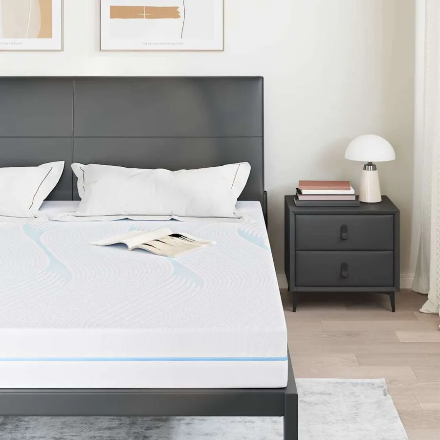 Matelas Moyennement ferme 200 x 200 cm Blanc - 3