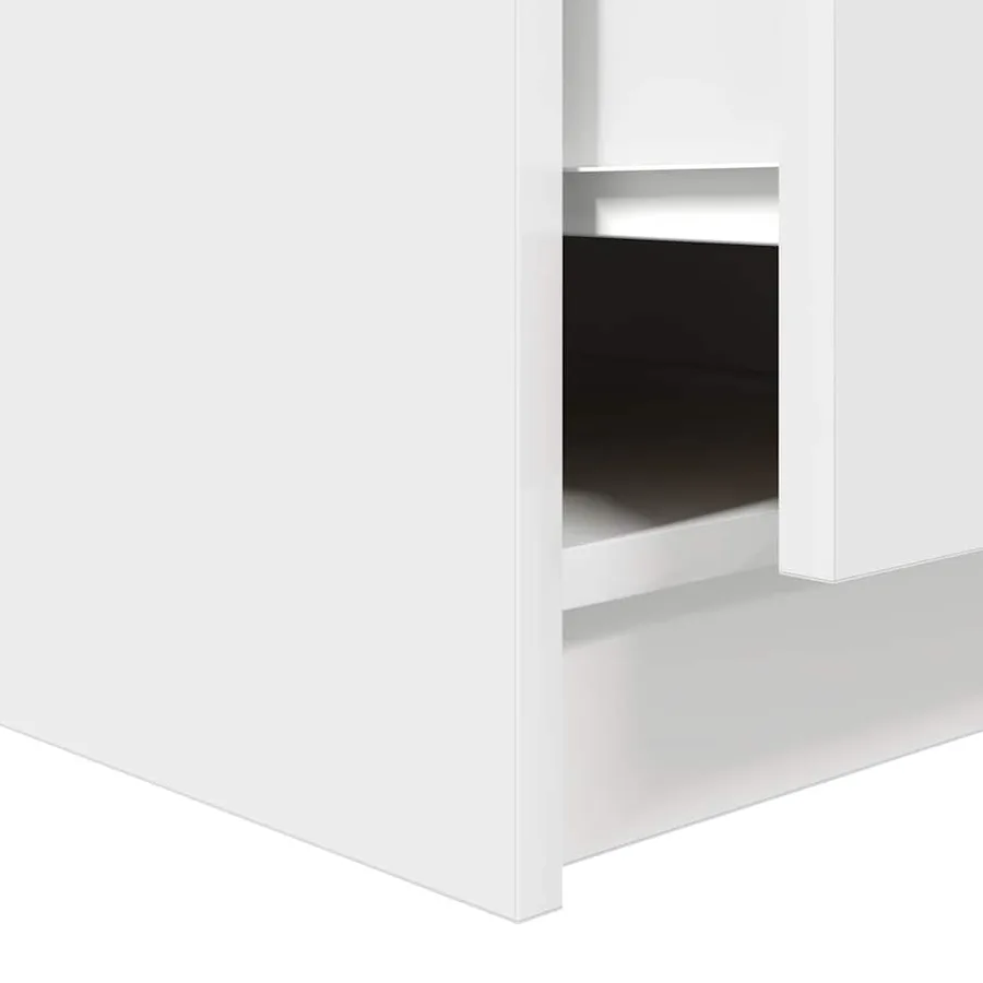 Table basse avec tiroirs blanc 70,5x70x40 cm - 11