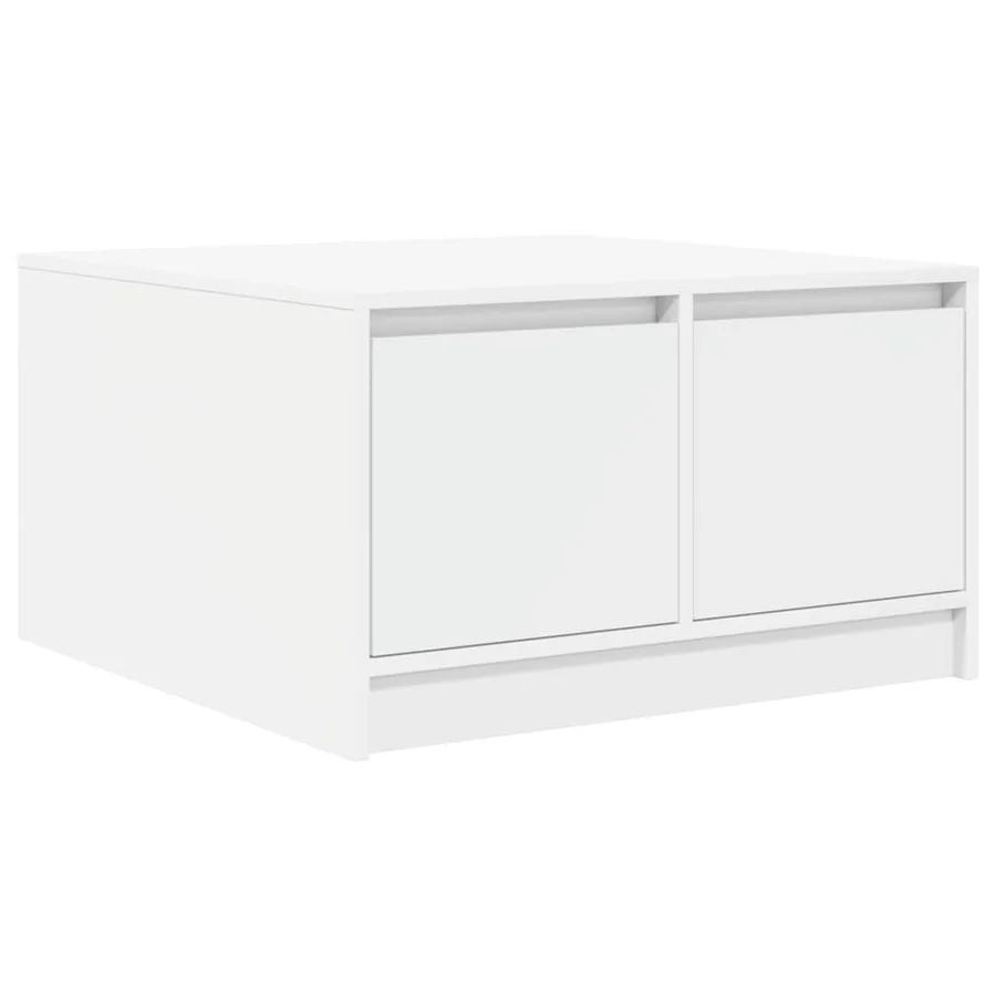 Table basse avec tiroirs blanc 70,5x70x40 cm - 2