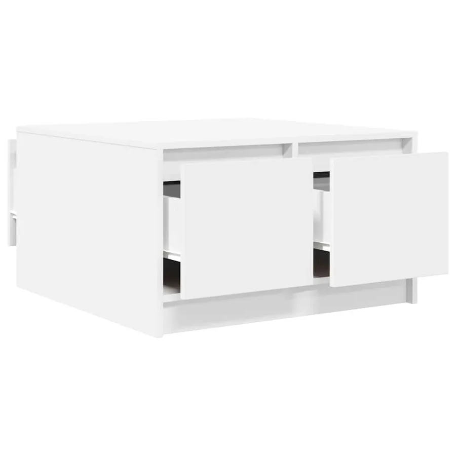 Table basse avec tiroirs blanc 70,5x70x40 cm - 5