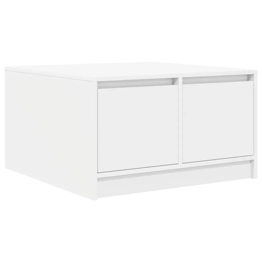 Table basse avec tiroirs blanc 70,5x70x40 cm - 8