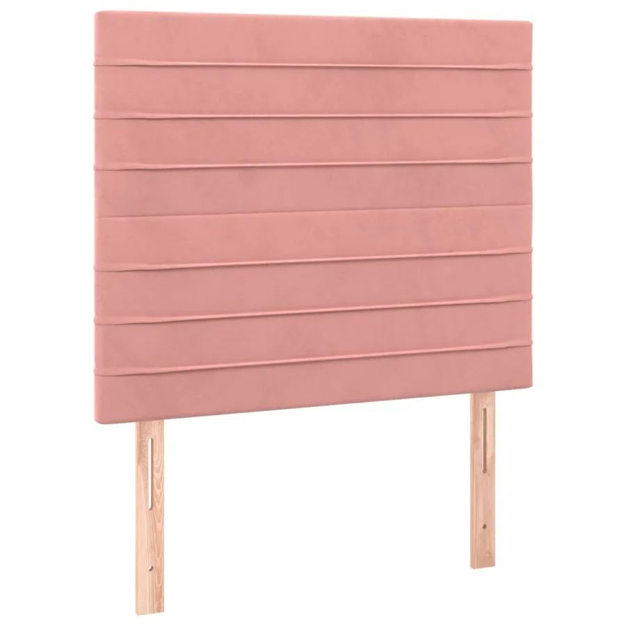 Sommier à lattes de lit avec matelas LED Rose 90x200 cm Velours - 7