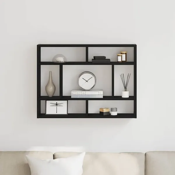 Étagère murale Chêne noir 75x16x55 cm Bois d'ingénierie