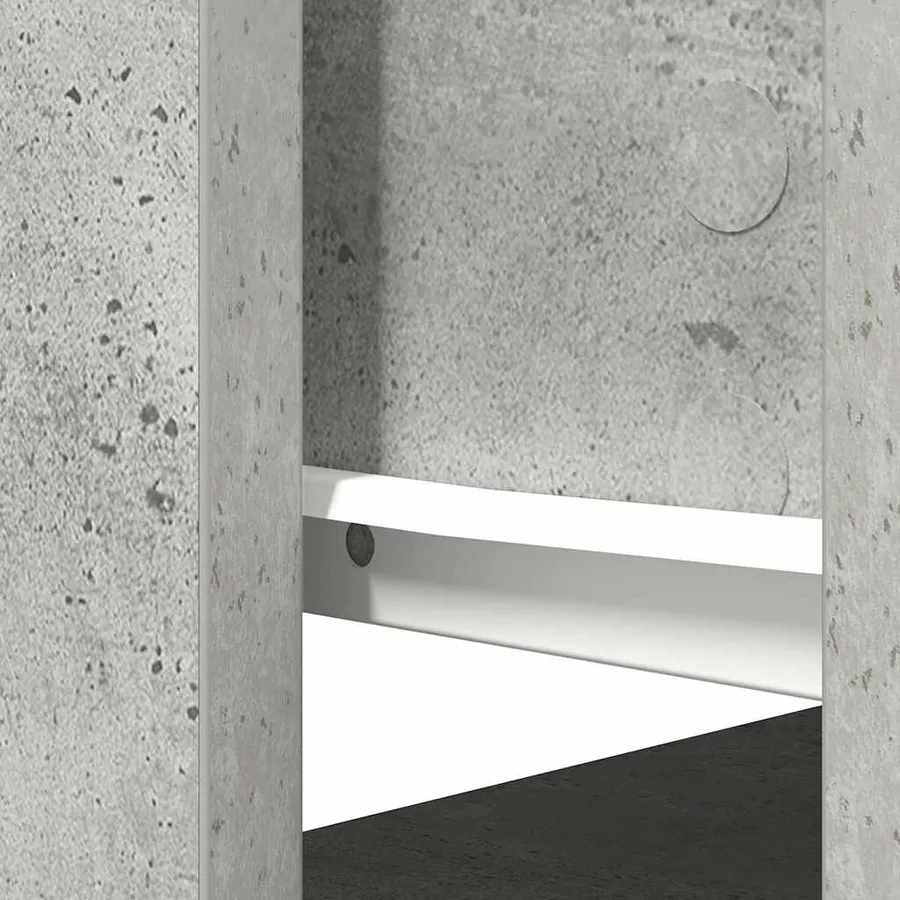 Table console avec tiroirs gris béton 85,5x38,5x74,5 cm - 10