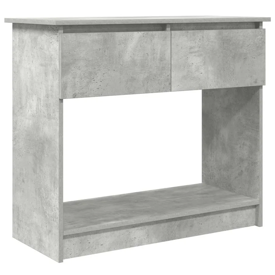 Table console avec tiroirs gris béton 85,5x38,5x74,5 cm - 2