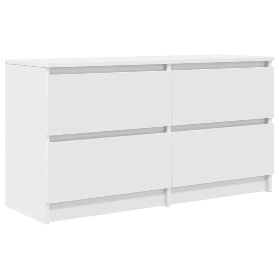 Meuble TV blanc 100x35x54 cm bois d'ingénierie - 2