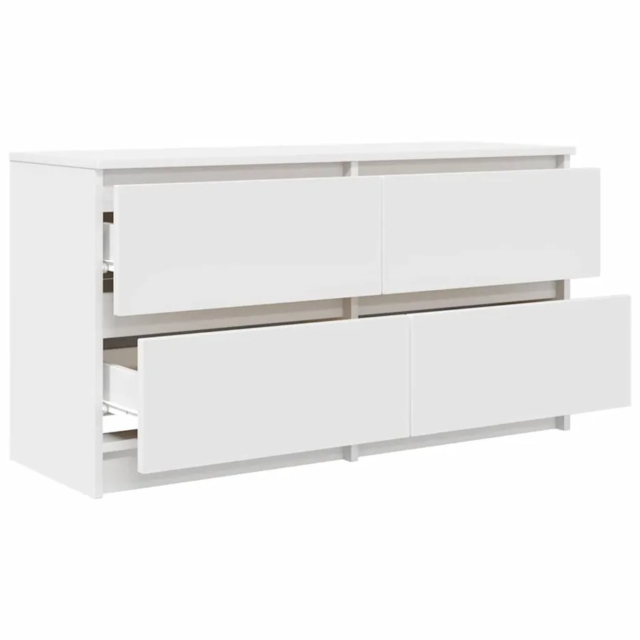 Meuble TV blanc 100x35x54 cm bois d'ingénierie - 5