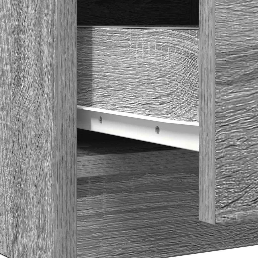 Buffet avec tiroir sonoma gris 71x35x65 cm bois d'ingénierie - 12