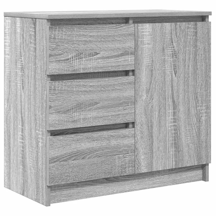 Buffet avec tiroir sonoma gris 71x35x65 cm bois d'ingénierie - 2