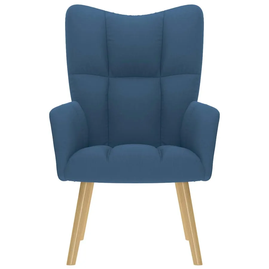 Chaise de relaxation Bleu Tissu - 3